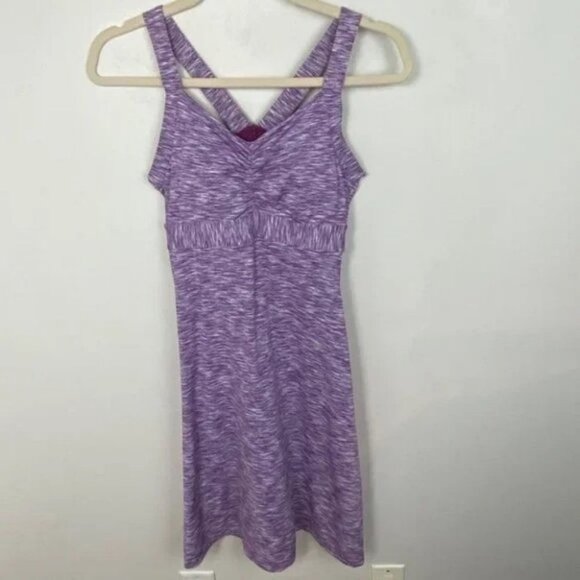 Prana Amaya Space Dye Dress Boysenberry Eggplant Purple‎ Size XS Shelf Bra Boho - Picture 10 of 11